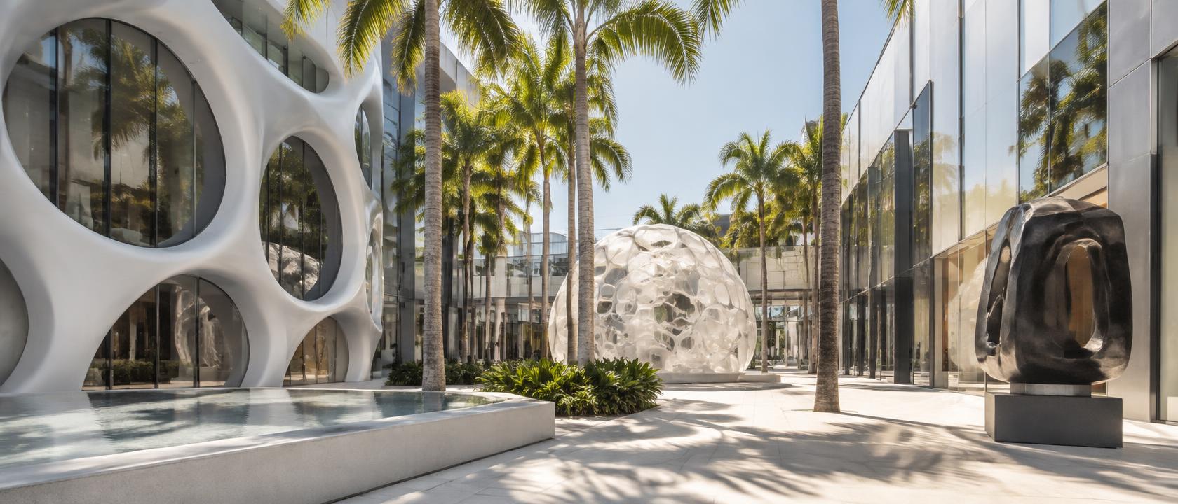 Streetscape in Design District, Miami