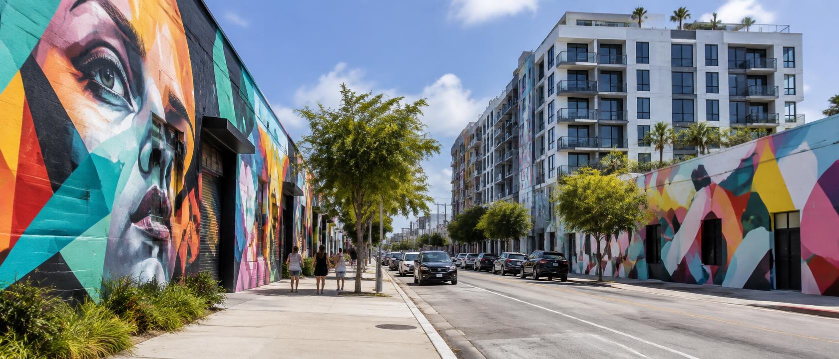 Streetscape in Wynwood, Miami